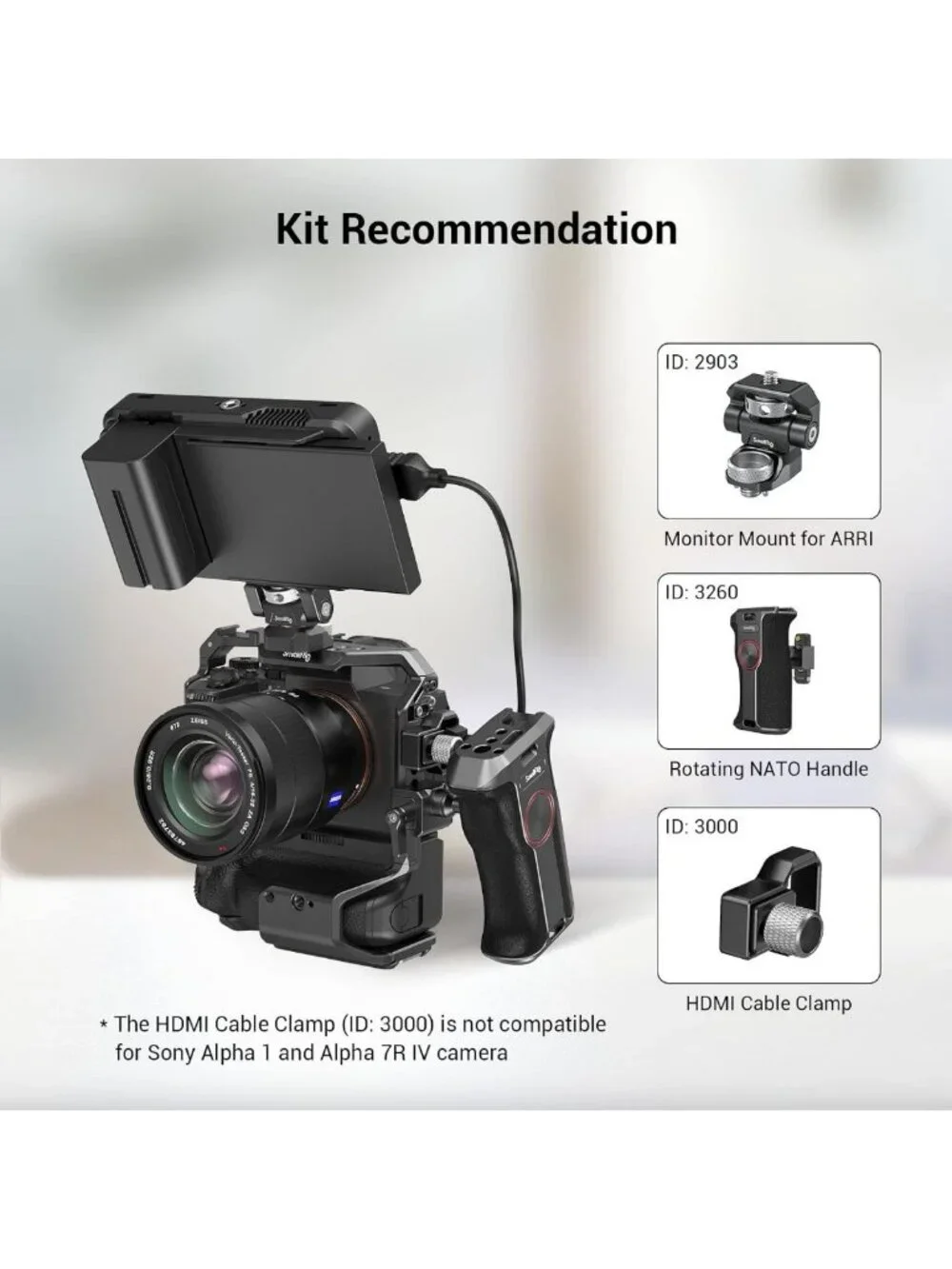 Camera Cage for Sony Cameras with VG-C4EM Grip | Lightweight, Durable, Custom